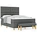 Letto con Box Spring e Panchina Grigio Scuro 160x200 cm Tessuto - Foto miniatura 4