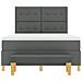 Letto con Box Spring e Panchina Grigio Scuro 160x200 cm Tessuto - Foto miniatura 9