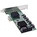 InLine Scheda di interfaccia, controller 8x SATA 6Gb/s, PCIe 2.0 (PCI Express), PCIe, SATA, A basso profilo, PCIe 2.0, Multicolore, PC - Foto miniatura 2