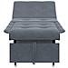 Divano Letto Grigio scuro 67 x 194 x 38 cm Velluto - Foto miniatura 5