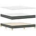 Letto a molle con materasso Grigio scuro 180 x 200 cm Tessuto - Foto miniatura 6