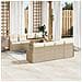 Set Divano da Giardino 9 pcs Beige Poly Rattan - Foto miniatura 2