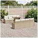 Set Divano da Giardino 9 pcs Beige Poly Rattan - Foto miniatura 3
