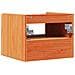 Comodino con cassetto 2 pcs Cera marrone 38 x 36 x 29.5 cm - Foto miniatura 9