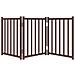Cancello Cani Pieghevole 3Pannelli Marrone 150cm Massello Abete - Foto miniatura 4