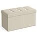 Pouf contenitore beige per uso domestico LSF47BE - Foto miniatura 1