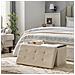 Pouf contenitore beige per uso domestico LSF47BE - Foto miniatura 3