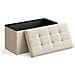 Pouf contenitore beige per uso domestico LSF47BE - Foto miniatura 2