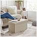 Pouf contenitore beige per uso domestico LSF47BE - Foto miniatura 4