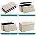 Pouf contenitore beige per uso domestico LSF47BE - Foto miniatura 6