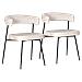 Set Di 2 Sedie In Tessuto Beige Thea - Foto miniatura 1