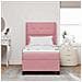 Letto a molle con materasso con led Rosa 100 x 200 cm Velluto - Foto miniatura 4