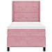 Letto a molle con materasso con led Rosa 100 x 200 cm Velluto - Foto miniatura 8