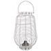 Lanterna In Metallo E Plastica Con Luce A Batteria D25x39/50,5h Cm - Foto miniatura 2