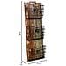 Scaffale In Legno E Metallo Marrone 33x10x90h - Foto miniatura 4