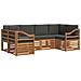 Set divani 20 pcs Naturale e Antracite Legno di Acacia Massello - Foto miniatura 1