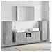 Set di mobili per il bagno 6 pcs Grigio Cemento - Foto miniatura 2