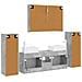 Set di mobili per il bagno 6 pcs Grigio Cemento - Foto miniatura 9