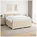 Letto box spring con materasso Crema 140 x 190 cm Tessuto - Foto miniatura 4