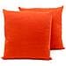 Coppia Cuscini Arredo Imbottiti Tessuto Ottoman In Tinta Unita Colore Arancio 17 40x40 Arancio 17 - Foto miniatura 3