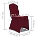 Set 4 Pz Fodera Elastica Per Sedie Rosso Bordeaux - Foto miniatura 3
