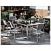 Set Di Tavolo E 6 Sedie Da Giardino In Acciaio, Basalto E Fibra Tessile Grigia - Nero Lucido - 180cm - Grosseto - Foto miniatura 27
