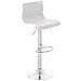 Sgabello Alto Hoover in Polipropilene E Metallo I Sgabello Bar Design Regolabile 59-80 CM I Sedia Sgabello Girevole 360°con Schienale Bianco - Foto miniatura 1