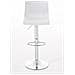 Sgabello Alto Hoover in Polipropilene E Metallo I Sgabello Bar Design Regolabile 59-80 CM I Sedia Sgabello Girevole 360°con Schienale Bianco - Foto miniatura 2