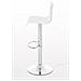 Sgabello Alto Hoover in Polipropilene E Metallo I Sgabello Bar Design Regolabile 59-80 CM I Sedia Sgabello Girevole 360°con Schienale Bianco - Foto miniatura 3