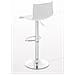Sgabello Alto Hoover in Polipropilene E Metallo I Sgabello Bar Design Regolabile 59-80 CM I Sedia Sgabello Girevole 360°con Schienale Bianco - Foto miniatura 4