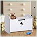 Baule Contenitore Portagiochi Per Cameretta Bambini In Legno Bianco 62 X 40 X 46.5cm - Foto miniatura 3
