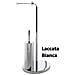 Colonnina Con Portarotolo E Portascopino Bianco Winny 283202 - Foto miniatura 2
