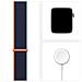 Watch SE 44mm Impermeabile 5ATM GPS + Cellular WiFi / Bluetooth con Cassa in alluminio Grigio siderale e Cinturino Sport Loop Blu - Foto miniatura 4