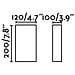 Applique Quadrata In Cotone Beige 200x 125x 105 1x E27 - Foto miniatura 3