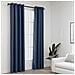 Tende Oscuranti Effetto Lino Con Occhielli 2 Pz Blu 140x225 Cm - Foto miniatura 1