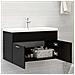 Mobile con Lavabo Integrato Nero in Legno Multistrato - Foto miniatura 4