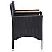 Panca da Giardino a 2 Posti con Tavolino 143 cm Polyrattan Nero - Foto miniatura 3
