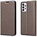 Custodia Compatibile Con Samsung Galaxy A33 5g In Bruno Caffè - Coperchio Protettiva Con Chiusura Magnetica, Funzione Stand E Tasca Per Le Carte - Foto miniatura 8