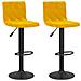 Sgabelli Da Bar 2 Pz Giallo Senape In Velluto - Foto miniatura 2