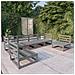 Set Divani Da Giardino 6 Pz Grigio In Legno Massello Di Pino - Foto miniatura 1
