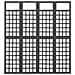 Divisorio a 4 Pannelli Legno Massello di Abete Nero 161x180 cm - Foto miniatura 3