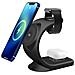 MAGSTAND3IN1BK Caricabatterie per dispositivi mobili Smartphone Nero USB Carica wireless Interno - Foto miniatura 5