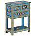 Credenza Turchese 55x30x76 cm in Legno Massello di Mango - Foto miniatura 1