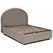 Letto Piazza E Mezza Colomba, Letto Contenitore Con Rivestimento In Ecopelle, 100% Made In Italy, Apertura Frontale, Con Materasso Cm 120x190 Incluso, Tortora - Foto miniatura 2
