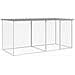 Gabbia Polli Tetto Grigio Chiaro 203x98x90 cm Acciaio Zincato - Foto miniatura 2