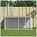 Gabbia Polli Tetto Grigio Chiaro 203x98x90 cm Acciaio Zincato - Foto miniatura 1