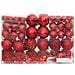 Set Palline Di Natale 111 Pz Rosso In Polistirene - Foto miniatura 3