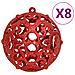 Set Palline Di Natale 111 Pz Rosso In Polistirene - Foto miniatura 4