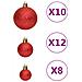 Set Palline Di Natale 111 Pz Rosso In Polistirene - Foto miniatura 5