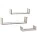 Set 3 Mensole Da Parete Moderne Design Con Bordi Mensola Scaffale Legno Bianco - Foto miniatura 1